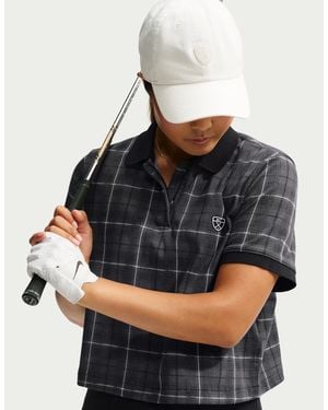 Nike Fairway Fresh Dri-Fit Tartan Golf Polo - Black