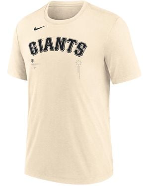 Nike San Francisco Giants Wordmark Mlb T-Shirt - Natural