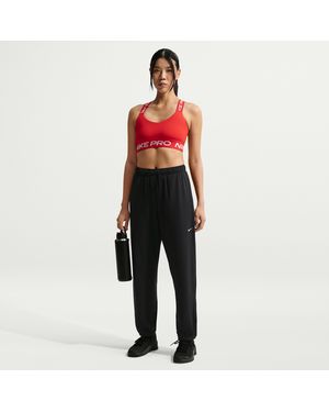 Nike Pro Dri-Fit Mid-Rise Full-Length Woven Pants - Red