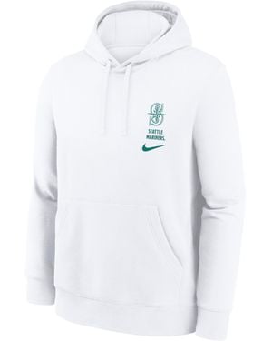 Nike Seattle Mariners Minimal Club Mlb Pullover Hoodie - White
