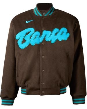 Nike Fc Barcelona X Golf Wang Soccer Jacket - Brown