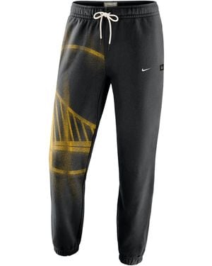 Nike Golden State Warriors Standard Issue Fleece Basketball Pants - Black