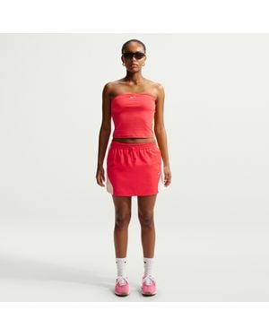 Nike Sportswear Mid-Rise Mini Skirt - Red