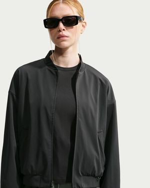 Nike 24.7 Perfectstretch Dri-Fit Uv Protection Oversized Bomber Jacket - Black