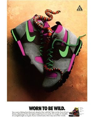 Nike Dna ÂWorn To Be Wildâ Poster 22" X 34" - Multicolor
