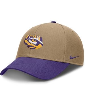 Nike Lsu Primetime Rise Dri-Fit College Trucker Adjustable Hat - Purple