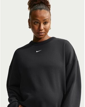 Nike (M) Studio Fleece Sport Dri-Fit Oversized Crew-Neck Sweatshirt (Maternity) - Black
