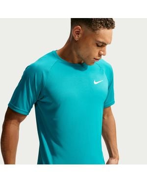 Nike Swim Hydroguard Essential Dri-Fit Uv Short Sleeve Top - Blue