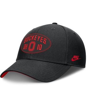 Nike Ohio State Legacy Letter & Location Rise Dri-Fit College A-Frame Adjustable Hat - Black