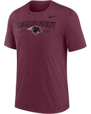 Nike College (Clark Atlanta University) Tri-Blend Short-Sleeve T-Shirt - Purple