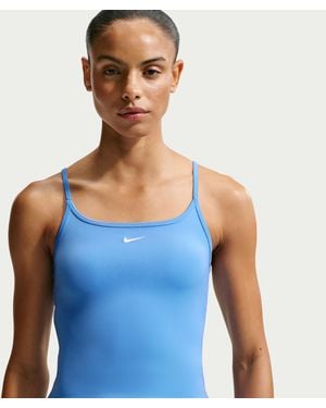 Nike One Fitted Dri-Fit Cami Tank Top - Blue