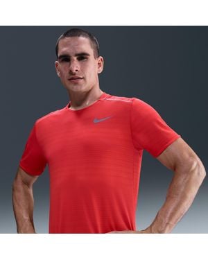 Nike Miler Short-Sleeve Running Top - Red