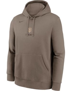 Nike San Francisco Giants Fashion Hemp Club Mlb Pullover Hoodie - Brown