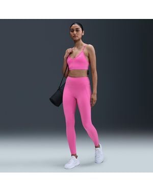 Nike Universa High-Waisted Full-Length Leggings With No Front Seam - Pink
