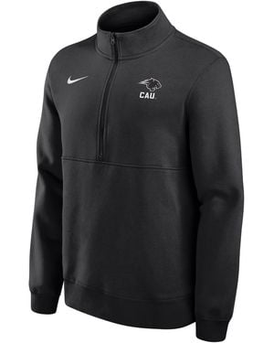 Nike Clark Atlanta College Panthers Club College Fleece Half-Zip Top - Black