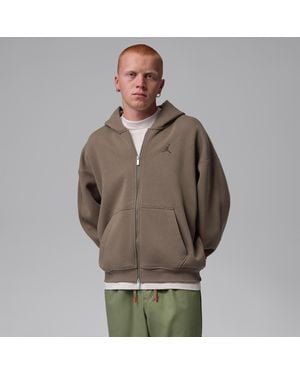 Nike Brooklyn Oversized Fleece Full-Zip - Brown