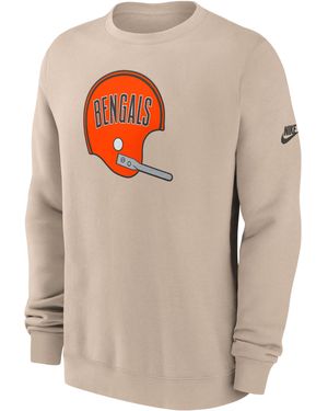 Nike Cincinnati Bengals Rewind Club Nfl Pullover Crew - Brown