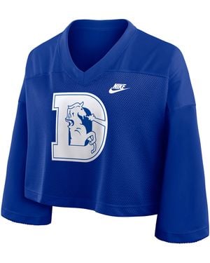 Nike Denver Broncos Rewind Fashion Dri-Fit Nfl Cropped Jersey - Blue