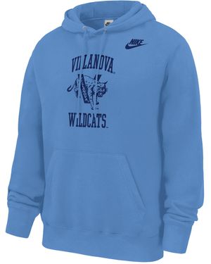 Nike Villanova Wildcats Club Football Fleece Pullover Hoodie - Blue