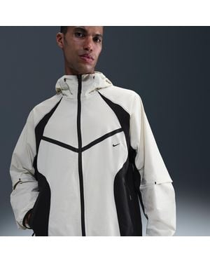 Nike Tech Dri-Fit Woven Color-Block Windrunner Loose Jacket - Blue