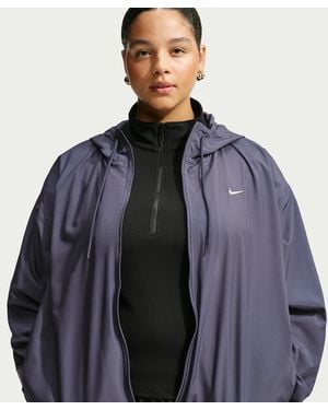 Nike Sportswear Loose Uv Hooded Jacket (Plus Size) - Blue