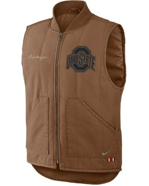 Nike Ohio State Academic College Padded Full-Zip Vest - Brown