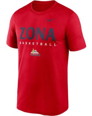 Nike Arizona Courtside Basketball Legend Dri-Fit College T-Shirt - Red