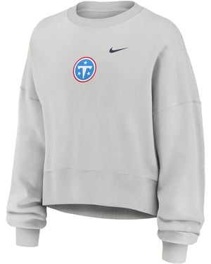Nike Tennessee Titans Primetime Phoenix Nfl Oversized Pullover Crew - Gray
