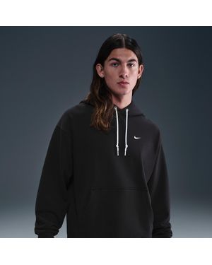 Nike Solo Swoosh French Terry Pullover Hoodie in Blue for