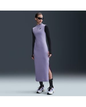 Nike Sportswear Tech Fleece Maxi Tank Dress in Black | Lyst
