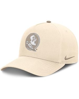 Nike Florida State Origin Of Speed Rise Dri-Fit College A-Frame Adjustable Hat - Natural