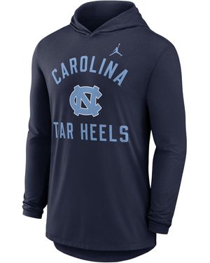 Nike North Carolina Campus Arch Brand Dri-Fit College Long-Sleeve Hooded T-Shirt - Blue