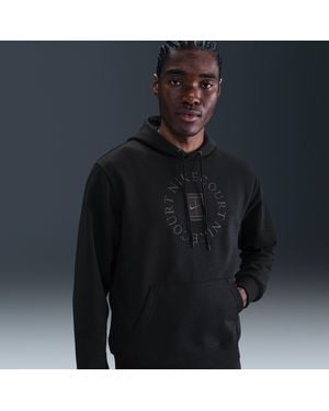 Nike Court Heritage Dri-Fit Tennishoodie Van Sweatstof Voor - Blauw