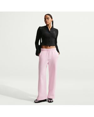 Nike Sportswear Phoenix Fleece High-Waisted Wide-Leg Pants - Pink