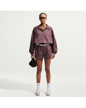 Nike Sportswear High-Waisted Satin Hot Shorts - Red