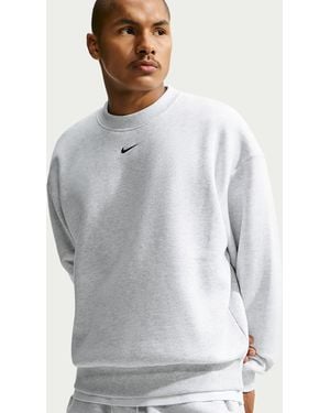 Nike Solo Fleece Crew-Neck Sweatshirt - Gray