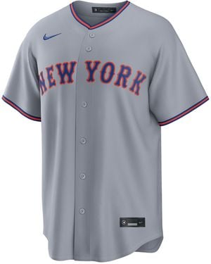 Nike Francisco Lindor New York Mets Mlb Replica Jersey - Gray