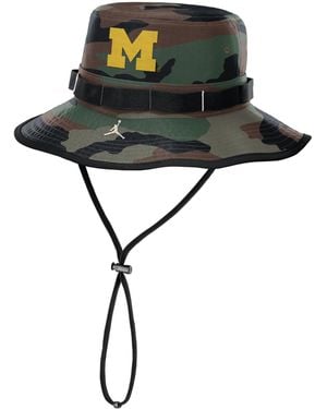 Nike Michigan 2025 Military Appreciation Boonie Brand Dri-Fit College Bucket Hat - Black