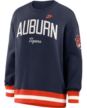 Nike Auburn Legacy College Pullover Crew - Blue