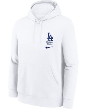 Nike Los Angeles Dodgers Minimal Club Mlb Pullover Hoodie - White