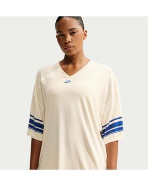 Nike Skims Stretch Knit Oversized V-Neck Top - White
