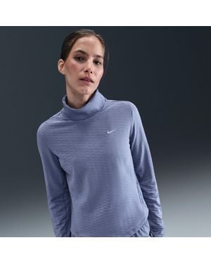 Nike Swift Therma-Fit Turtle-Neck Running Top - Blue