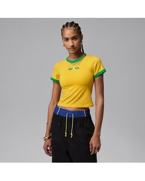 Nike Graphic Brazil Crewneck Shirt - Yellow