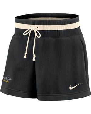 Nike Phoenix Fleece College (Norfolk State University) Mid-Rise 4" Shorts - Black