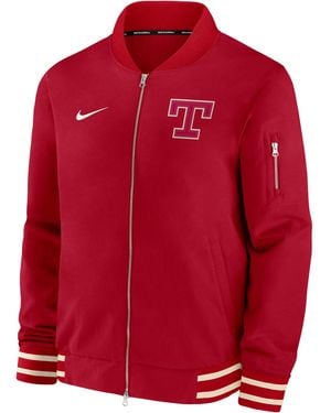Nike Texas Rangers Authentic Collection City Connect Mlb Full-Zip Bomber Jacket - Red