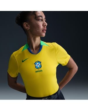 Nike Brazil 2025 Stadium Home Team) Dri-Fit Football Replica Shirt - Yellow