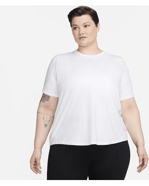 Nike One Classic Dri-Fit Short-Sleeve Top (Plus Size) - White
