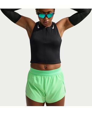 Nike Aeroswift Dri-Fit Adv Cropped Running Tank Top - Green
