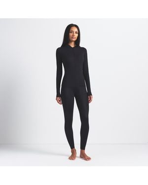 Nike Skims Satin Shine High-Waisted Bonded 26" Leggings - Black