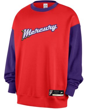 Nike Phoenix Mercury Court Origins Wnba Fleece Crew-Neck Sweatshirt - Red